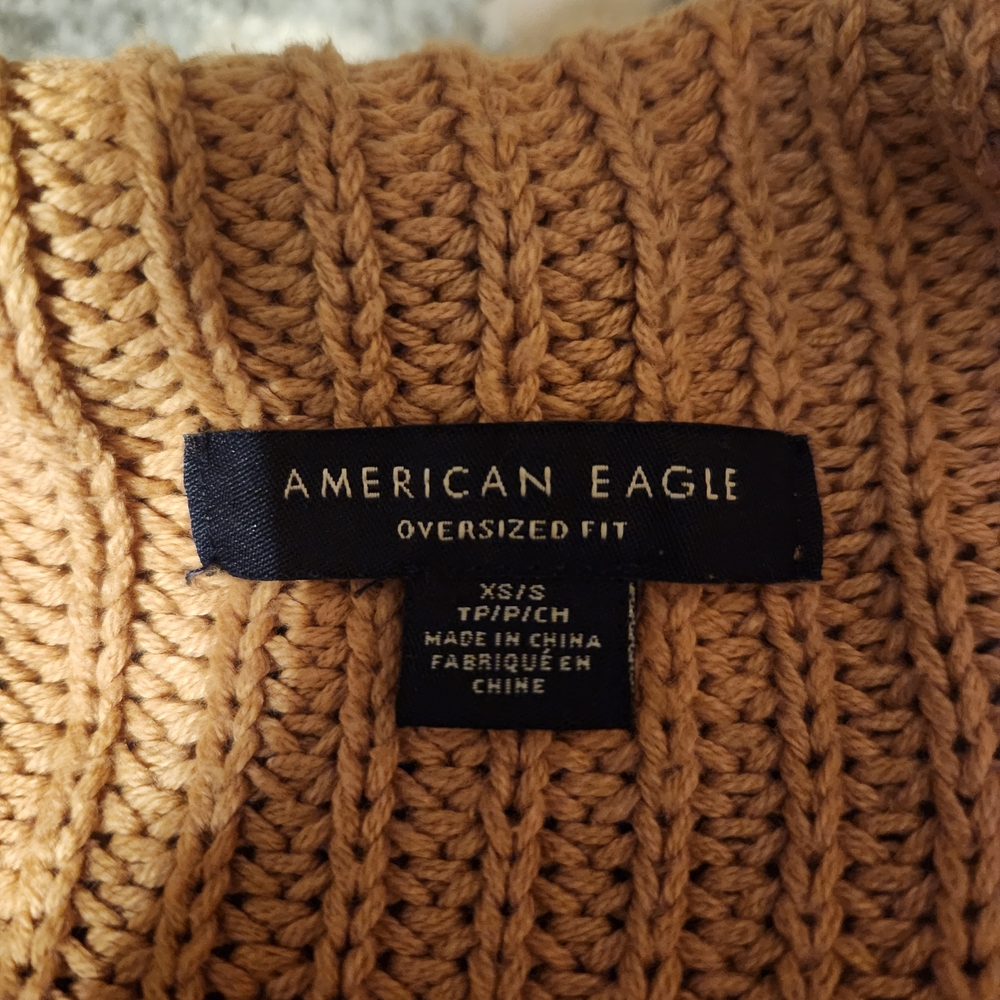 American Eagle Outfitters Tan Cowl Neck Sweater - Picture 2 of 3